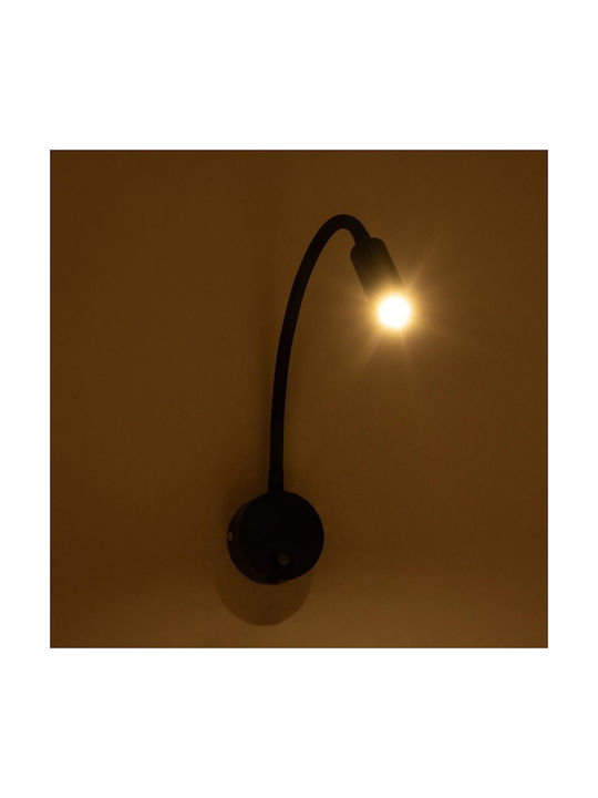 GloboStar Single LED Warm White Spot in Black Color