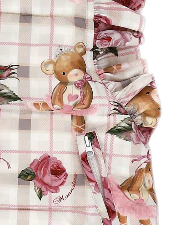 Kids' Casual Jacket Sleeveless with Hood Ecru