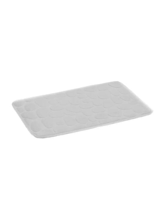 Bakaji Αντιολισθητικό Πατάκι Μπάνιου Microfiber 02840698 Λευκό 60x40εκ.