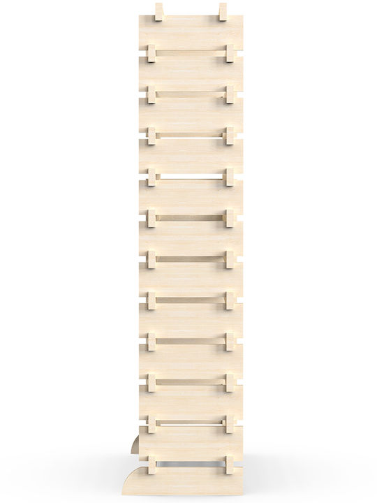 Bakaji Cu picioare Cămară de Băuturi pentru 120 Sticle Bej 110x35x140εκ.