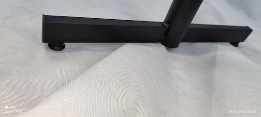 Epiplo-Fos Bar Table Base made of Metal with Regulator Black 120x45x110cm