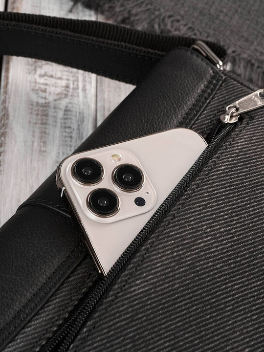 Set Leather Men's Wallet with RFID Black