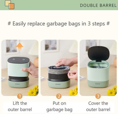 Ecoco Coș de Gunoi Plastic Alb 1.5lt 1buc