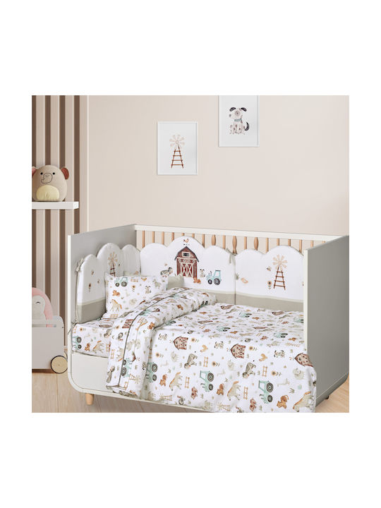 Das Home Fun 4916 Baby Sheets Set Crib Cotton Brown 130x170cm 3pcs