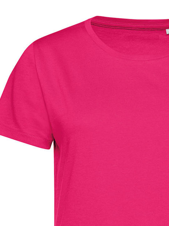 B&C Γυναικείο Διαφημιστικό T-shirt Κοντομάνικο Magenta Pink