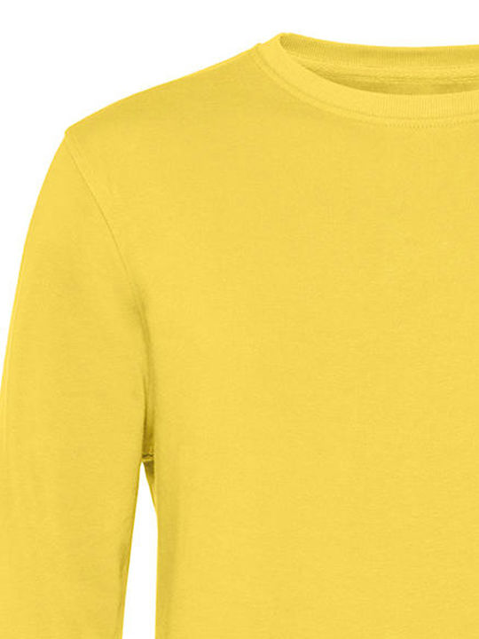 B&C Men's Long Sleeve Promotional Sweatshirt Yellow Fizz