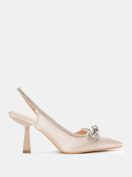 Luigi Pointed Toe Gold Heels