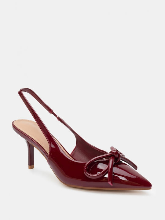 Luigi Pointed Toe Burgundy Heels