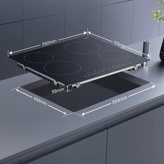 Midea Autonomous with Child Lock Function 59x52εκ.