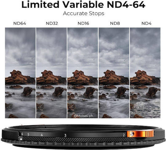 K&F Concept Nano-x Variable Filter PL / ND / CPL Durchmesser 77mm für Kameraobjektive
