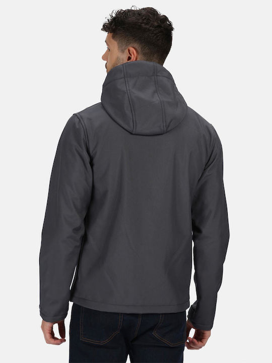 Tra701 Winter Jacket Softshell Waterproof and Windproof Seal Grey/Black