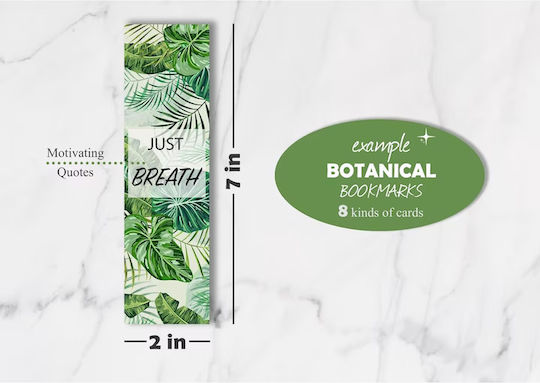 Set 10 Glossy Cardboard Bookmarks Adults Book Lovers Plain Design