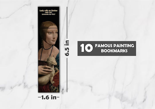 Set 10 Glossy Cardboard Bookmarks Adults Reading Enthusiasts Painted Design