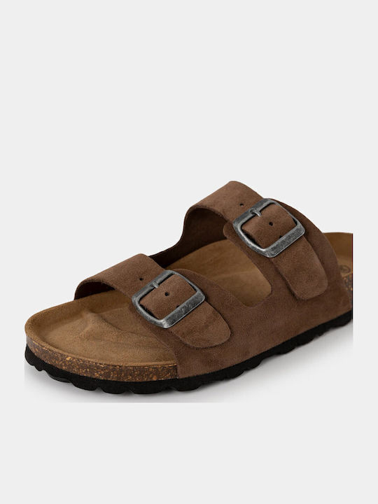 Women's Flat Sandals Anatomic in Brown Color