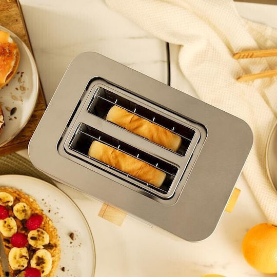 Cecotec Touch&Toast Double Тостер Двуместна 950W Сив