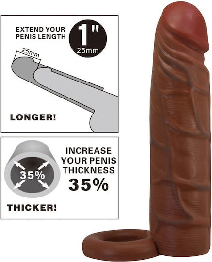 Pretty Love Penis Sleeve Penis-Verlängerung mit Vibration Fleisch 2,5cm