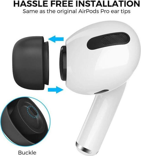 AHAstyle WG86-K Καλύμματα Σιλικόνης σε Μαύρο χρώμα για Apple AirPods Pro