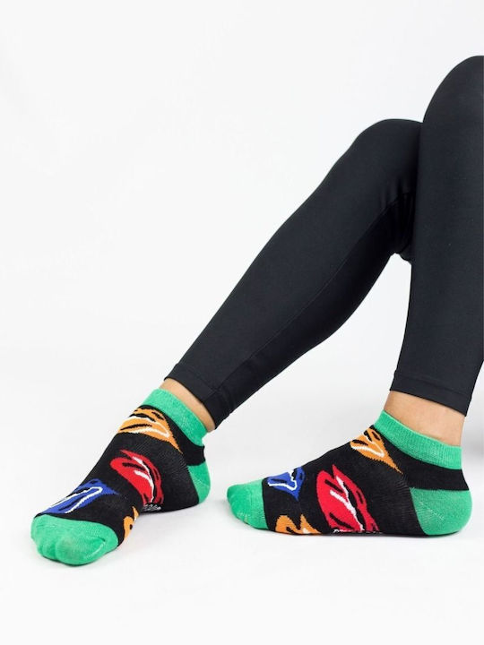 Damen Knöchelsocken Peace Baumwolle 4 Paar Modernty 26453 Mehrfarbig