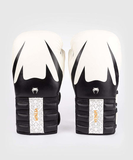 Venum Boxhandschuhe Leder für Kampf Weiß