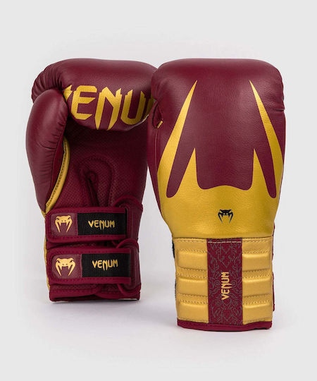 Venum Boxhandschuhe Leder für Kampf Rot