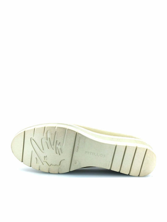 Γυναικεία Slip-On Δερμάτινα Μπεζ