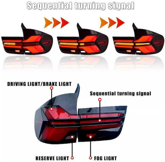Taillights Led for BMW X5 07-13 4pcs