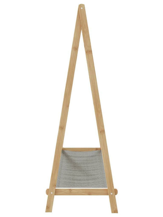 vidaXL Kleiderständer aus Bambus Teleskopisch Braun 106x34x102cm