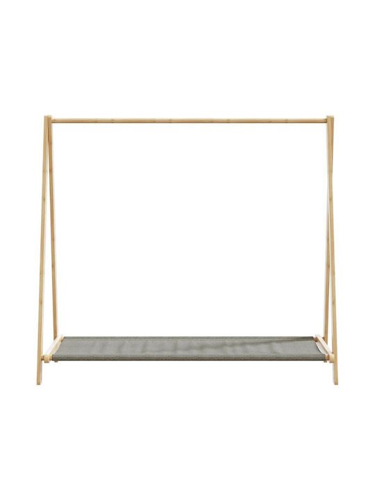 vidaXL Floor Garment Rack made of Bamboo Telescopic Brown 106x34x102cm