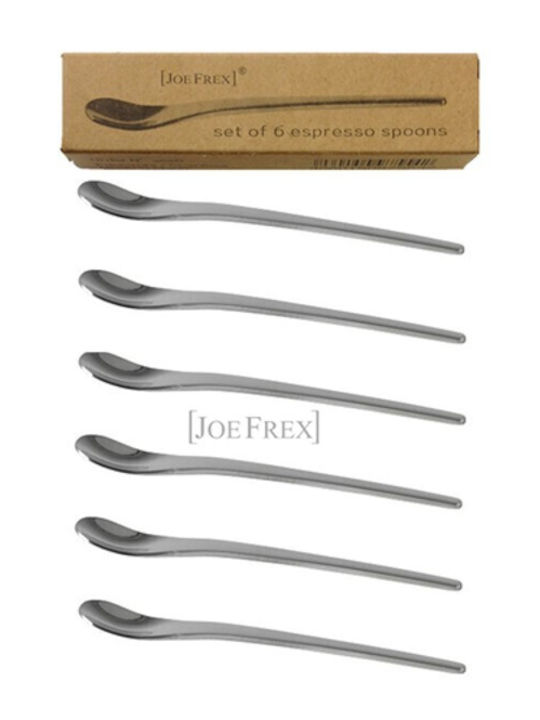 Joe Frex Ses6 Σετ Κουτάλια Καφέ/Τσαγιού Ανοξείδωτα Ασημί 10.8cm 6τμχ