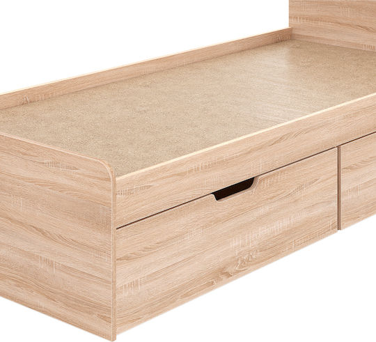 Regan Kinderbett Klassisch Einzeln mit Stauraum Beige für Matratze 90x200cm