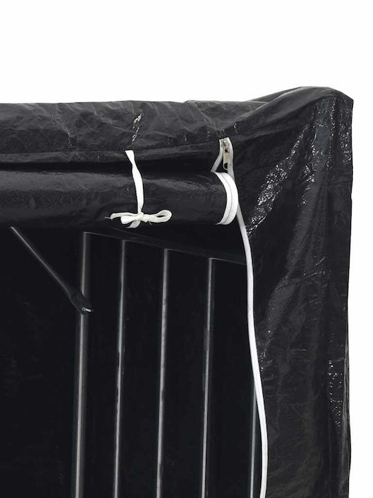 vidaXL Ξύλινο Ράφι Αποθήκευσης Ξύλων 100.5x40.5x110.5cm Μαύρο