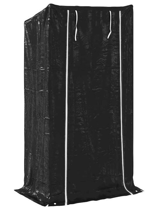 vidaXL Ξύλινο Ράφι Αποθήκευσης Ξύλων 100x60x200cm Μαύρο