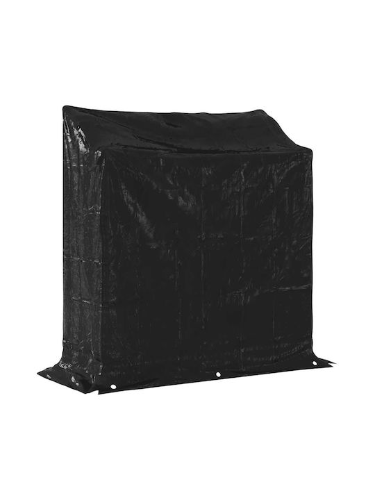 vidaXL Ξύλινο Ράφι Αποθήκευσης Ξύλων 100.5x40.5x110.5cm Μαύρο