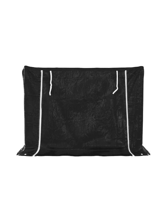 vidaXL Дърво Рафт Съхранение на Дърва 151x60.5x110.5см Черен
