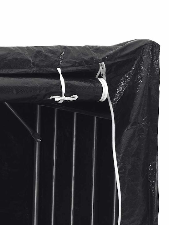 vidaXL Lemn de foc Lemn Raft Depozitare lemne 100.5x80x110.5cm Negru