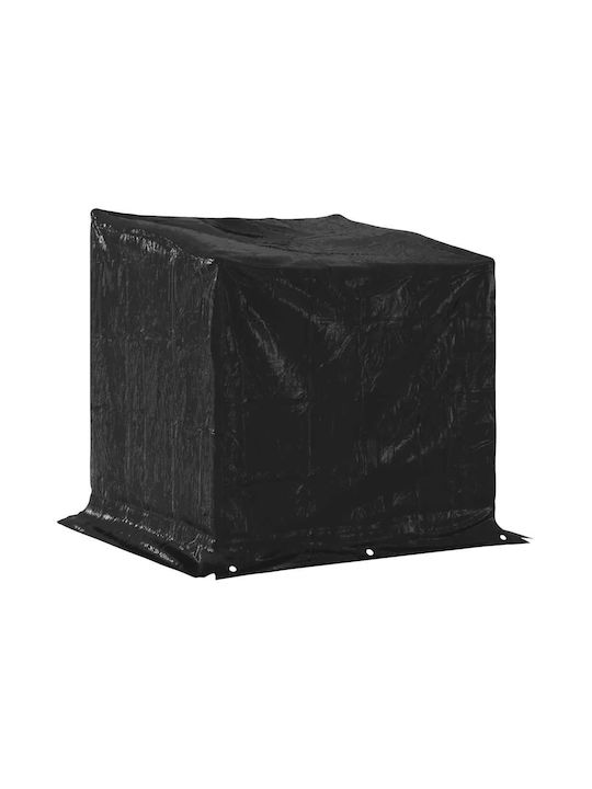 vidaXL Lemn de foc Lemn Raft Depozitare lemne 100.5x80x110.5cm Negru