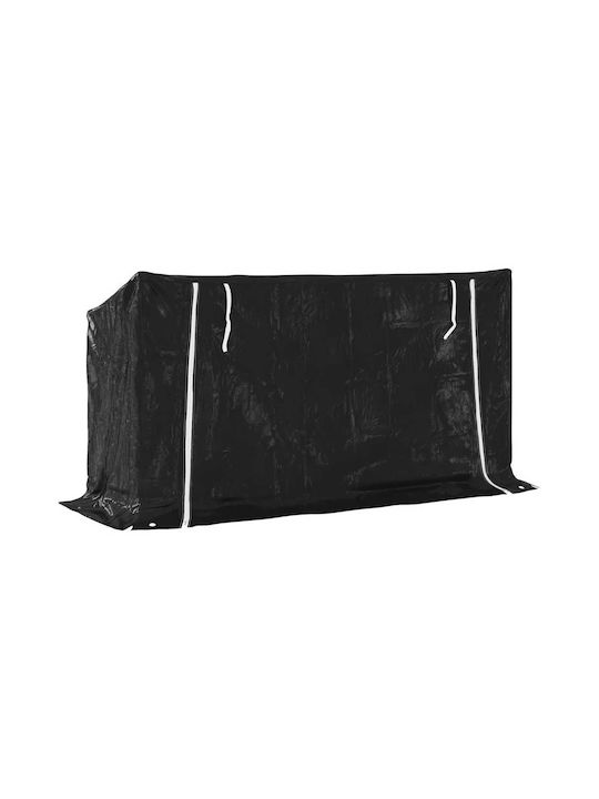 vidaXL Ξύλινο Ράφι Αποθήκευσης Ξύλων 200.5x60.5x110.5cm Μαύρο