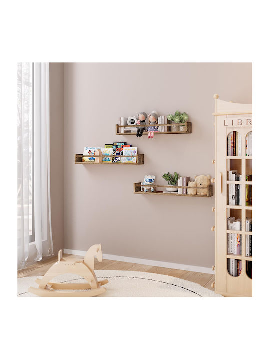 Wall Shelves Oak (3 Pieces) 60x11.5x10cm