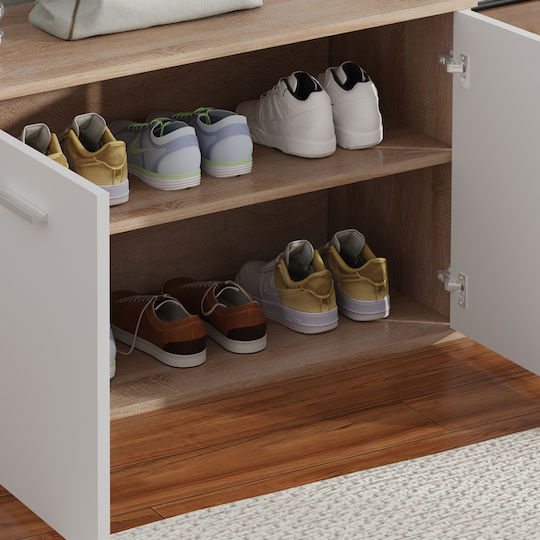 Holz Schuhschrank Dionne 80x35x46cm