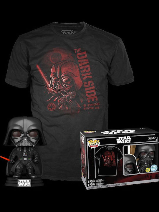Funko Pop & Tee Adult Disney Star Wars Darth Vader Special Edition Bobble-head Vinyl Figure & T-shirt M