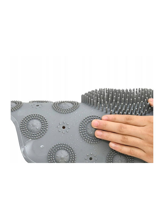 2 1 Bath Mat Foot Massager Grey V24150