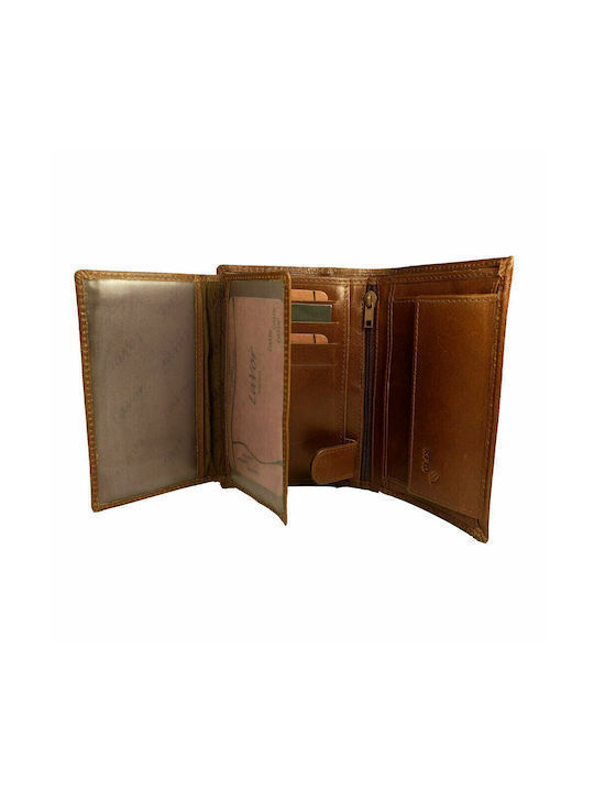 Leather Men's Wallet with RFID Cognac