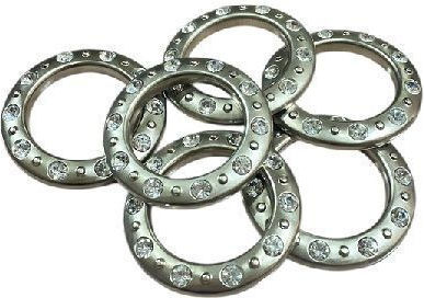 Inox Öse Strass Druckknopf Vorhang Silber