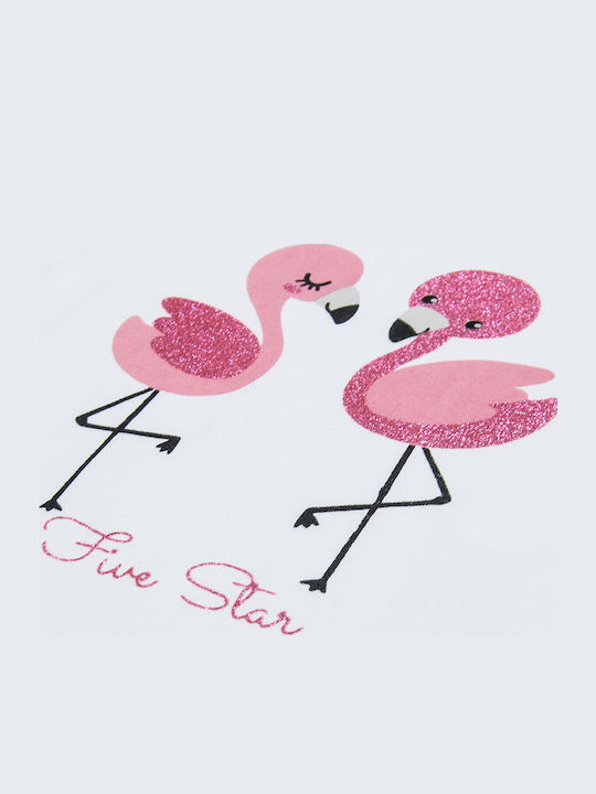 Kinder-Set mit Leggings Sommer 2Stück Weiß