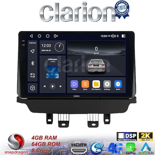 Clarion Car Audio System for Mazda CX-3 2014-2021 (Bluetooth/USB/WiFi/GPS/Apple-Carplay/Android-Auto)