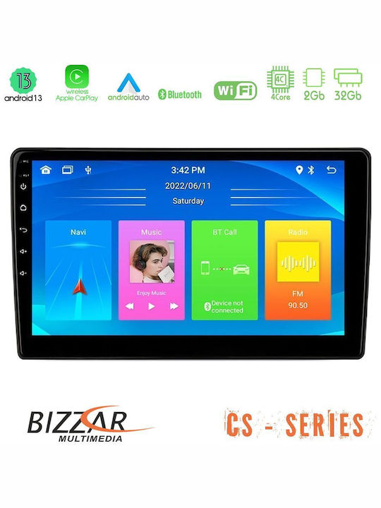 Bizzar Car Audio System for Daihatsu Sirion Subaru Justy 2006-2012 (Bluetooth/USB/WiFi/GPS/Apple-Carplay/Android-Auto) with Touch Screen 10"