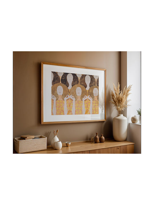 Poster Gustav Klimt Corul Îngerilor Art149 21cm X 30cm Ramă Albă PVC 18x24