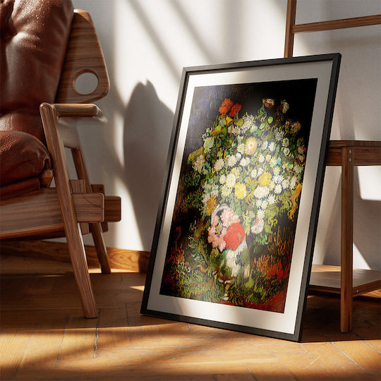 Poster Bouquet Flowers Art115 21cm X 30cm White Frame Pvc 18x24