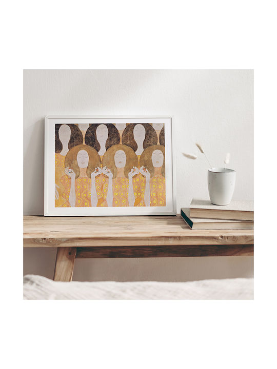 Poster Gustav Klimt Corul Îngerilor Art149 21cm X 30cm Ramă Albă PVC 18x24