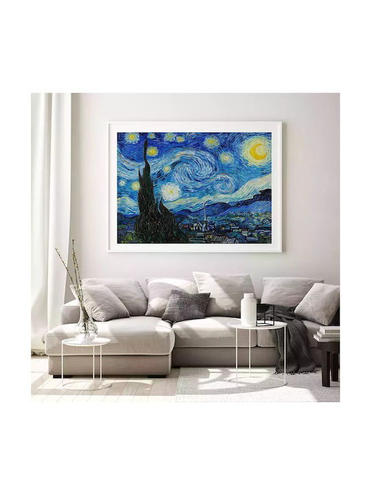 Poster Van Gogh Starry Night Art105 21cm X 30cm Λευκό Κάδρο Pvc 18x24